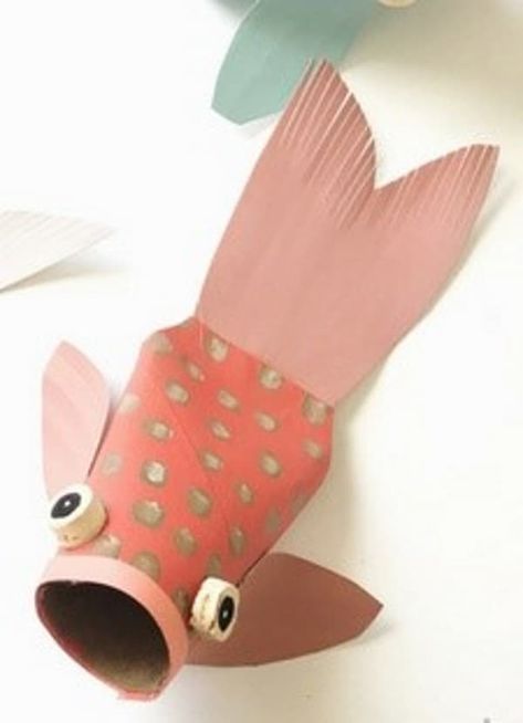 Koi Fish Craft, Fish Crafts For Kids, Koi Fish For Sale, Summer Crafts For Toddlers, Cardboard Animals, July Activities, Fish Craft, Coy Fish, Fish Activities