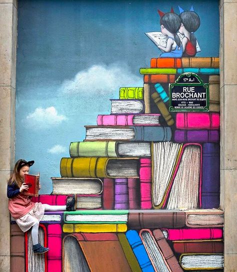 Murals On Walls, Seth Globepainter, School Wall Art Ideas, School Wall Art, School Murals, Art Optical, School Painting, Interior Design School, Banksy Art