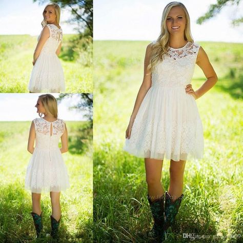 short lace country wedding dress | Best 25+ Western bridesmaid dresses ideas on Pinterest Country Bridesmaid, Country Bridesmaid Dresses, Wedding Guest Gowns, Wedding Renewal, Western Wedding Dresses, Back Wedding Dress, Wedding Dress Pictures, Country Wedding Dresses, Short Lace Dress