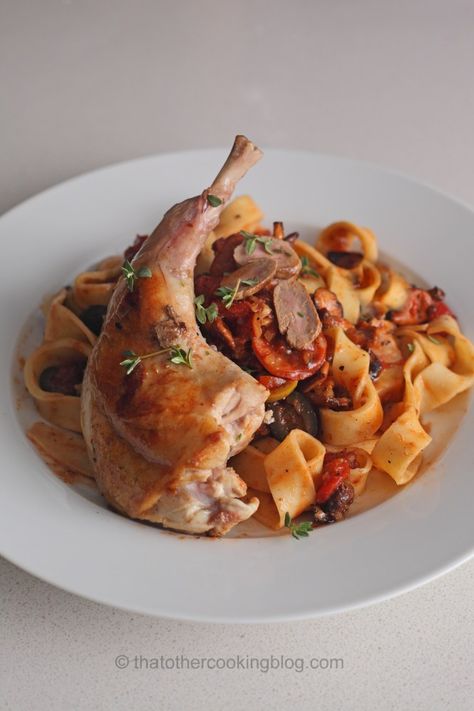 Rabbit Legs Recipe, Condo Room, Roast Rabbit, Rabbit Meat, Rabbit Dishes, Romantic Breakfast, Tagliatelle Pasta, Pork Entrees, Canned Tomatoes