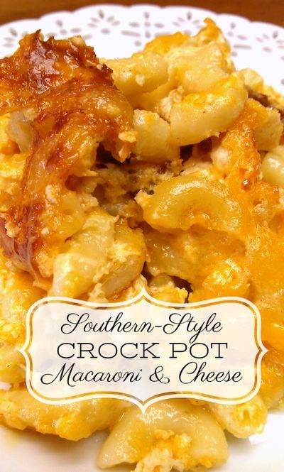 Easy Crockpot Mac And Cheese Recipe, Slow Cooker Mac Cheese, Crockpot Mac N Cheese Recipe, Slow Cooker Mac And Cheese, Southern Mac And Cheese, Crockpot Mac And Cheese, Mac Cheese Recipes, Pot Luck, Mac Cheese