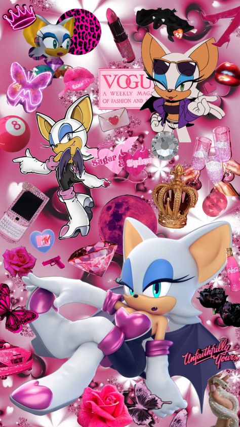 #rougethebat #sonicthehedgehog Rouge The Bat Wallpaper, Rouge Sonic, Bat Wallpaper, Sonic Wallpaper, Shadow And Rouge, Rouge The Bat, Sonic Heroes, Sonic Funny, Y2k Wallpaper