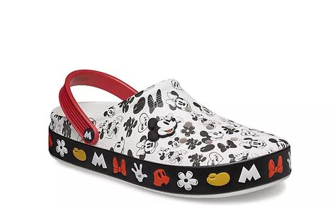 Mickey Mouse Crocs Are A Fashion Staple! - Fashion - Vegan Clogs, Black Mickey Mouse, Mickey Mouse Print, Fairytale Fashion, Mouse Print, Rack Room Shoes, Shoe Show, Classic Disney, Love To Shop