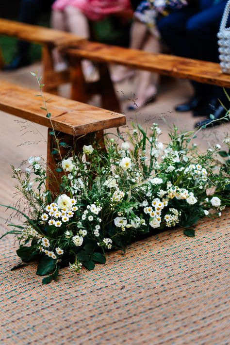 Wedding ceremony aisle flowers. Wedding Ceremony Aisle Flowers, Wedding Daisies, Maticevski Bridal, Ceremony Aisle Flowers, Wedding Ceremony Aisle, Toni Maticevski, Aisle Markers, Ceremony Aisle, Aisle Flowers