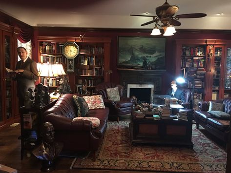 Guillermo Del Toro’s horror library at Bleak House. Toro Aesthetic, Horror Library, Antique Dining Room Sets, Fantasy Library, Antique Dining Rooms, Horror Collection, Bleak House, Bird Girl, Dining Room Set