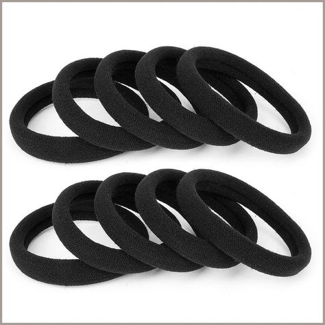 100PCS Large Black Hair Ties Band   Thick Cotton Seamless Ponytail Holders   Hair Elastics Hair Bands for Thick Heavy and Cur Black Hair Ties, Black Hair Band, Curly Hair Ponytail, Hair Accessories Ponytail, Black Rubber Bands, Tie For Women, Black Curly Hair, Casual Hairstyles, Elastic Hair Ties