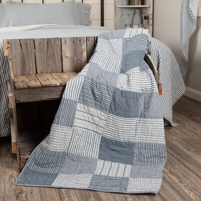 Farmhouse Throws, Block Layout, Vintage Stripes, Farmhouse Quilts, Quilted Throw, Farmhouse Throw Pillow, Vhc Brands, Blue Couches, Farmhouse Fabric