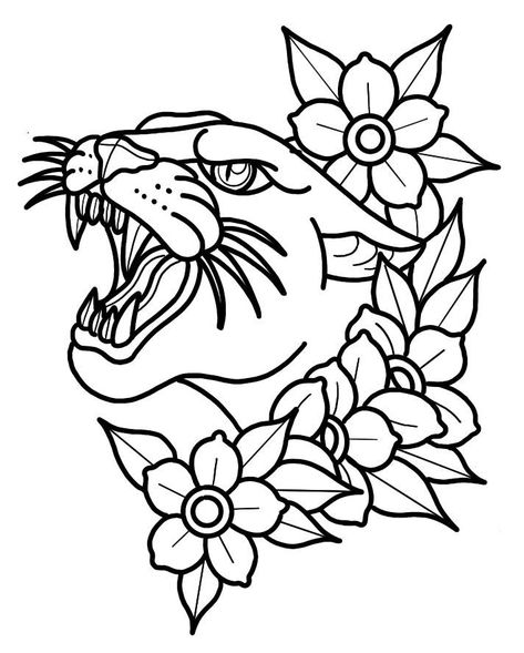 Beginner Tattoo Stencils Outline, Black Outline Tattoo, Simple Tattoo Outlines, Traditional Tattoo Outline, Traditional Tattoo Stencils, Desenhos Old School, Tato Tradisional, Tattoo Outline Drawing, Flash Tattoo Designs