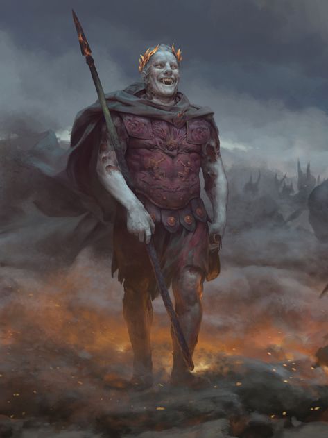 Deminius general known by the monikier "Lord of the Damned", through spy reports, it seems he commands the undead legions of the Deminius armies. Concept Art World, Heroic Fantasy, Board Art, 다크 판타지, Story Board, Game Concept, Arte Fantasy, Fantasy Rpg, 판타지 아트