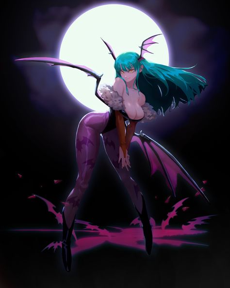 Darkstalkers Morrigan, Morrigan Aensland, Macross Anime, Capcom Vs Snk, Capcom Vs, Capcom Art, Korean Art, Cute Anime Pics, Street Fighter