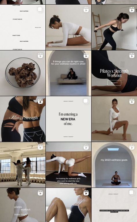 Dance Studio Instagram Story, Fitness Page Instagram, Fitness Instagram Feed Ideas, Physiotherapy Instagram Feed, Pilates Studio Instagram Feed, Fitness Influencer Content Ideas, Pilates Instagram Post, Personal Trainer Content Ideas, Lagree Pilates Aesthetic