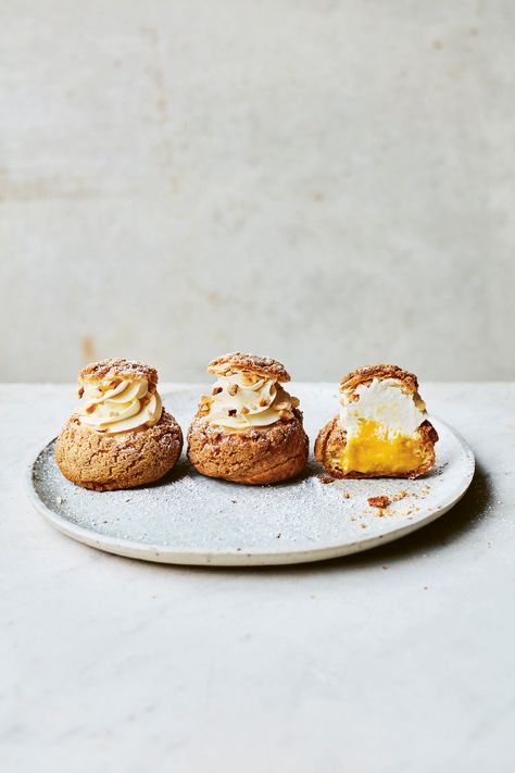 Vegan Choux Pastry, Choux Pastry Photography, Choux Puff, Choux Cream, Mango Cream, Mini Treats, Choux Pastry, Instagram Feeds, Cream Puff