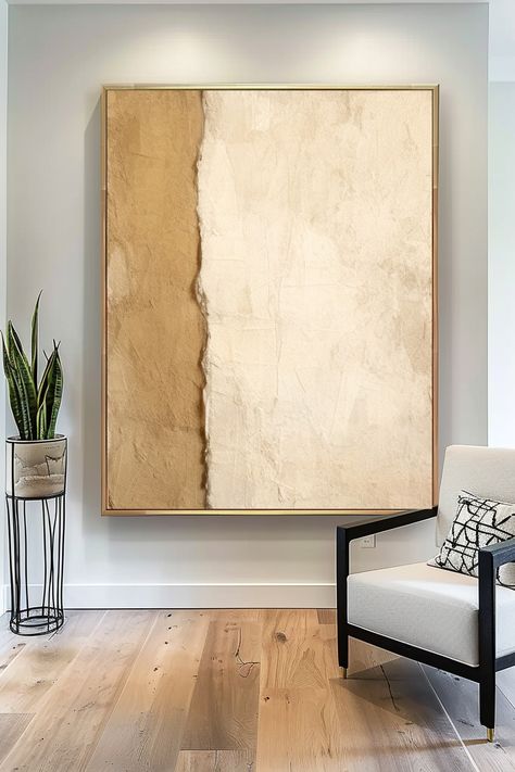 Original handmade textured beige abstract painting with earthy tones and subtle texture on canvas Beige Abstract Painting, Neutral Decor, Subtle Textures, Earthy Tones, Modern Minimalist, Abstract Painting, Original Paintings, Abstract Art, Texture