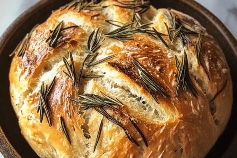 Pot Bread, Crock Pot Bread, Rosemary Olive Oil, Slow Cooker Bread, Oven Bread, Rosemary Bread, Coconut Dessert, Pan Sin Gluten, Herb Bread