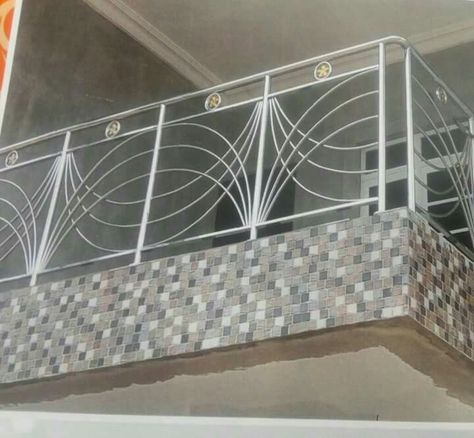 Balcony grill made with stainless steel Stainless Steel Railing Balconies, Steel Reling Balcony, Still Grill Design Balcony, Balcony Grill Design Railings Steel, Stainless Steel Railing Design Balconies, Steel Grill Design Balcony, Steel Balcony Design, Steel Railing Design Balconies, Balcony Railing Design Stainless Steel