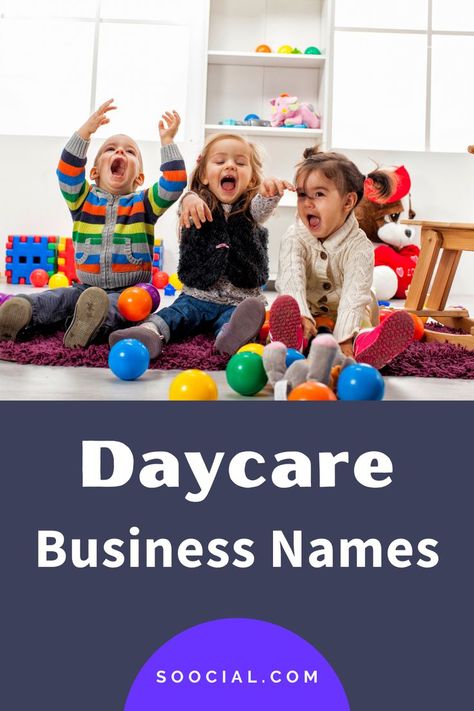 Cute Daycare Names, Daycare Names Ideas, Starting A Daycare Center, School Names Ideas, After School Daycare, Daycare Names, New Business Names, Kids Activity Center, Preschool Names