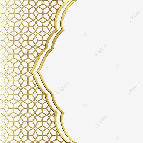 Islamic Frame Png, Islamic Border Design Frames, Ornament Islamic Art, Islamic Frame Design, Islamic Texture, Frame Calligraphy, Islamic Mandala, Islamic Background Vector, Gold Digital Art