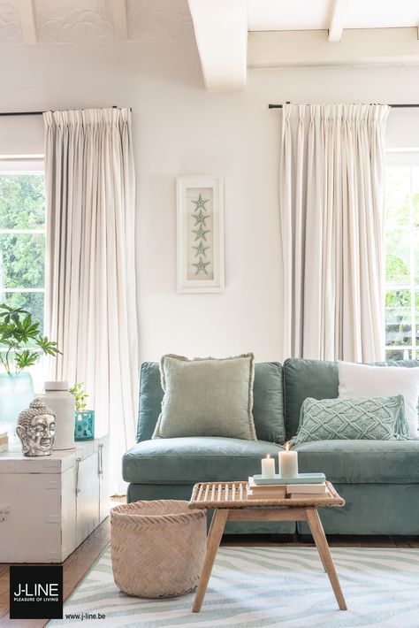 Mint Sofa Living Room Decor, Mint Sofa Living Room, Mint Green Sofa Living Rooms, Mint Sofa, Mint Green Sofa, Sofa Mint, Mint Living Rooms, Roman Shades Living Room, Linen Basket