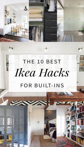 The best built in Ikea hacks from around the web for wardrobes, shelving, and bookcases. You won't believe these transformations! Billy Ikea, Boho Apartment, Ikea Built In, Best Ikea Hacks, Hacks Ikea, Ikea Ideas, Ikea Hack Ideas, Ikea Furniture Hacks, Diy Ikea Hacks