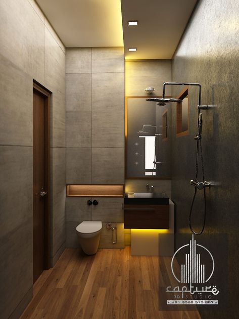 Washroom Toilet False Ceiling Design, Washroom Ceiling Design, Bathroom False Ceiling, Fall Celling Design, Bathroom Without Windows, Washroom Designs, Building Front Designs, Minimal Interior Design, Washroom Design