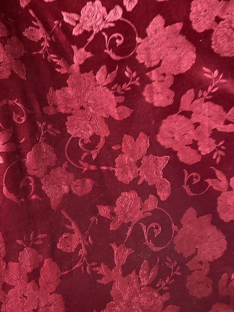 "New Italian embossed velvet flower design merlot color luxury 4-way stretch velvet 58/60\" Sold by the YD. Ships worldwide from Los Angeles California USA. Content: 85% Nylon; 15% Spandex" Hologram Printing, Embossed Velvet, Shinrin Yoku, Velvet Flower, Huntington Park, Merlot Color, Luxury Ties, Velvet Flowers, Room Style