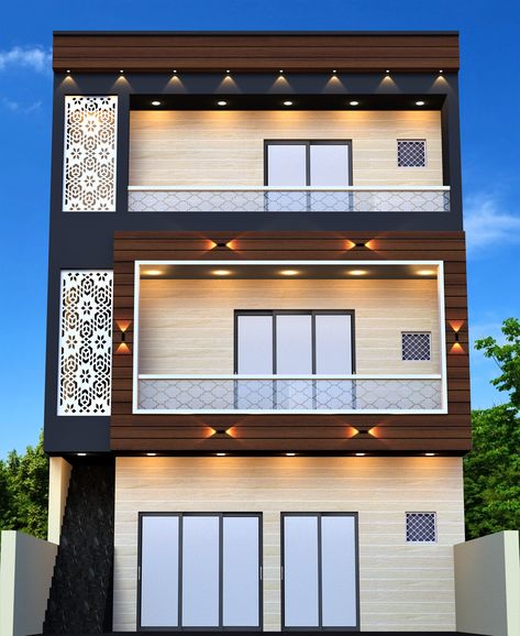 Elevation House, Front Building Design, Modern Elevation, Commercial Design Exterior, Pvc Ceiling Design, Light Art Installation, Colourful Wallpaper, Floor Designs, Colourful Wallpaper Iphone