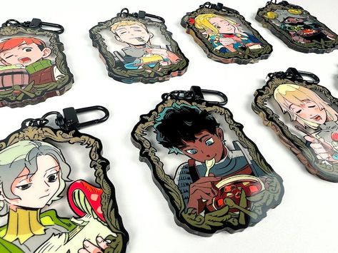 Delicious in Dungeon Portrait Keychain - Etsy Singapore Portrait Keychain, Dungeon Anime, Terror Movies, Delicious In Dungeon, Drawing Bases, Art Merch, Dungeon Meshi, Things I Need To Buy, Merch Ideas