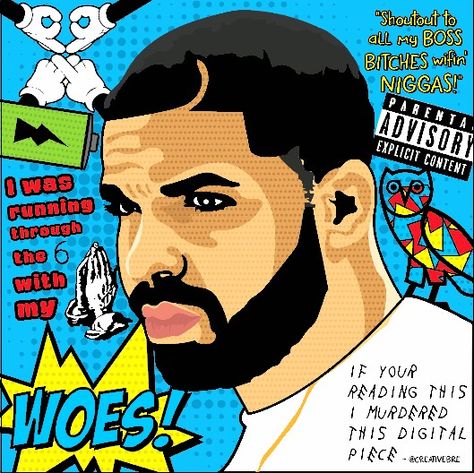 Illustration of Drake CreativeBre™ Drake Art, Artist Comics, 8th Grade Art, Cute Christmas Wallpaper, Vector Portrait, Art Painting Acrylic, 8th Grade, Christmas Wallpaper, Art Logo