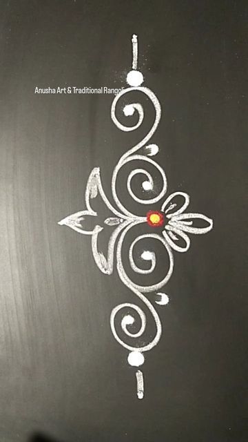 Muggu Side Designs, Muggulu Borders Design, 2025 Rangoli, Muggu Borders, Kolam Drawing, Side Rangoli, Simple Kolam Designs, Border Kolam, Karthika Masam