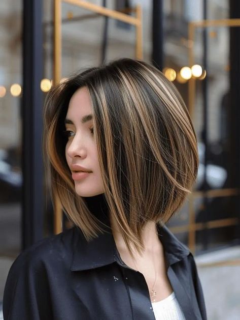 Ideas Pelo, Sleek Short Hair, Hello Hair, Bob Hair Color, 2024 Color, Long Bob Haircuts, Haircuts For Medium Hair, Haircut And Color, Trendy Hair