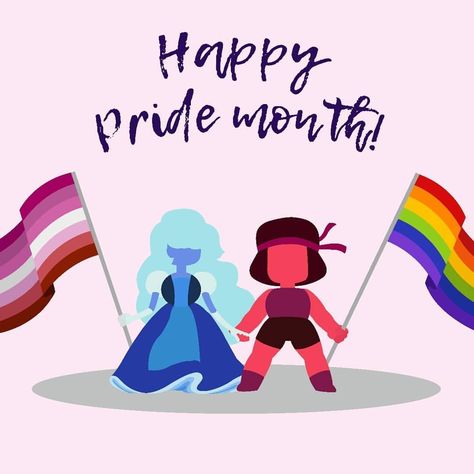 Happy Pride 2018!  #pride #lgbt #2018 #stevenuniverse #rubysapphire #ruby #sapphire #su #crystalgems #gem #pridemonth #pride #loveislove #gay #lesbian #lovewins #rupphire Steven Universe Pride, Sapphire Su, Pun Pun, Steven Universe Ships, Happy Pride Month, Happy Pride, Inside Job, Steven Universe Fanart, Universe Art