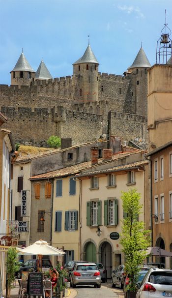 Street leading up to the Old City of Caracassonne Carcassonne France, France Aesthetic, Chateau France, Visit France, Languedoc Roussillon, Places In The World, French Countryside, Most Beautiful Cities, Beautiful Places In The World