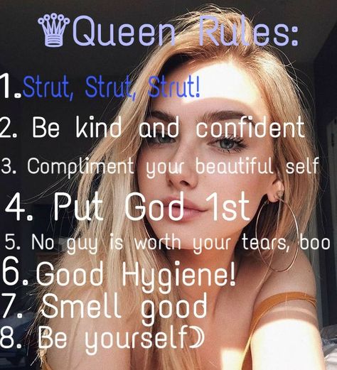 You are a queen. Be that queen♥ How To Become A Queen, How To Be A Queen, Queen Tips, I Need Motivation, Teenager Post, Real Queens, Productive Things To Do, Girl Advice, Baddie Tips