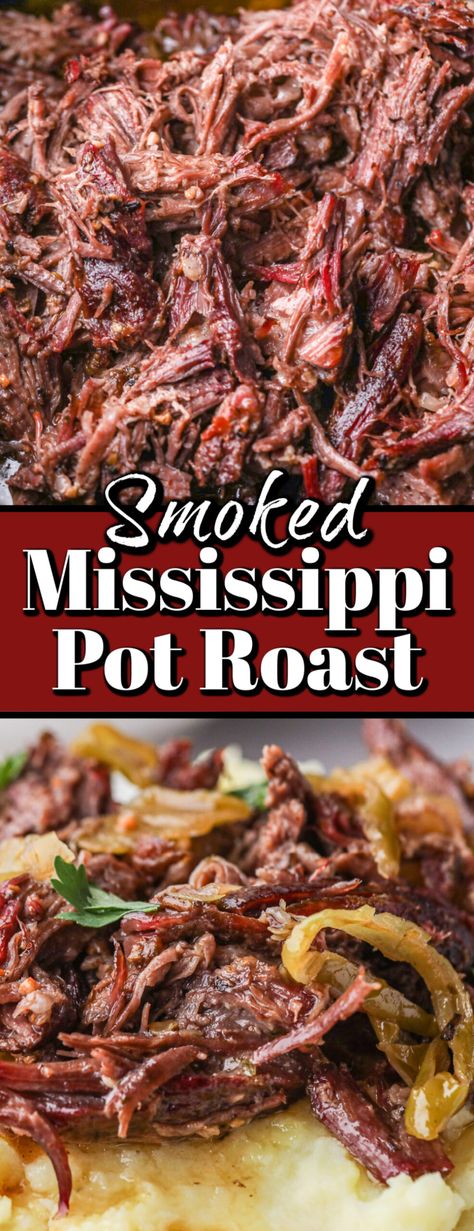 Mississippi Mud Roast, Smoked Pot Roast, Mississippi Pot Roast Recipe, Beef Roasts, Beef Roast Crock Pot, Cooking Beef, Mississippi Pot, Sirloin Tip Roast, Mississippi Roast