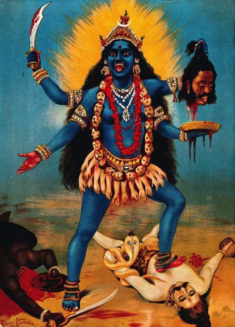 Hinduism's Kali is the feminist icon the world desperately needs — Quartz Kali Mantra, Raja Ravi Varma, Kali Hindu, Kali Ma, Oh My Goddess, Indian Painting, Kali Goddess, Divine Mother, Shiva Shakti