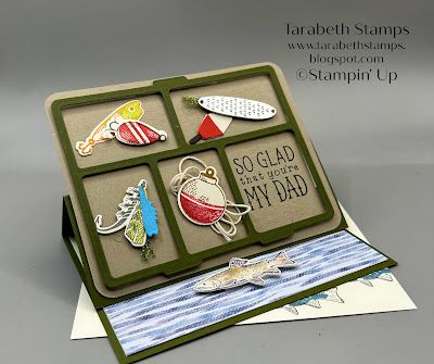 Fishing Cards, Homemade Birthday Cards, Masculine Birthday Cards, Fishing Tackle Box, Easel Cards, Tackle Box, Card Tutorial, Fancy Fold Cards, Gone Fishing