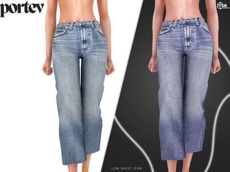 The Sims Resource - Low Waist Jean Low Waist Jeans, Sims 1, Sims 4 Clothing, Animal Skin, Maxis Match, The Sims Resource, Sims Resource, Sims 2, Sims 3