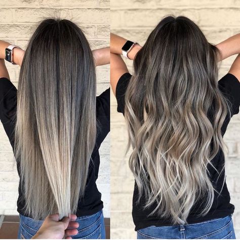 Mushroom Balayage, Brunette Blonde Balayage, Hair Colora, Blonde Balayage Ombre, Balayage Brunette To Blonde, Ash Brunette, Ash Blonde Hair Balayage, Blonde Hair With Roots, Rambut Brunette