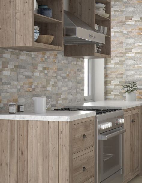 All Tiles - Trending Tiles - Split Face Tiles - Tile Warehouse Light Grey Tiles, Split Face Tiles, Brick Slip, Kitchen Colours, Topps Tiles, Tile Trends, Kitchen Splashback, Mosaic Wall Tiles, Grey Tiles