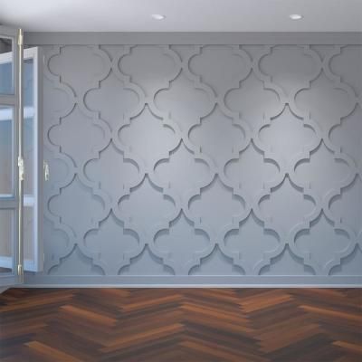 3/8" x 23-3/8" x 23-3/8" Marrakesh Decorative Fretwork Wall Panels in Architectural Grade PVC Accent Walls In Living Room Tv Wall, Wall Decor With Wood Trim, Accent Wall With Wood Design, White Wall Paneling, Dining Room Accent Wall, Dining Room Accents, Off White Walls, Room Accent Wall, Pvc Wall Panels