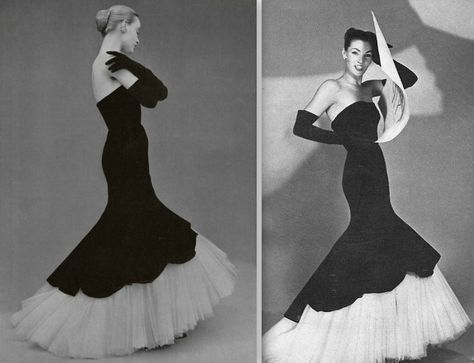 1951 Balenciaga's exquisite Mermaid dress Cristobal Balenciaga, Balenciaga Style, Balenciaga Fashion, His Clothes, Carpet Looks, Mermaid Dress, Red Carpet Looks, The Palm, Fashion House