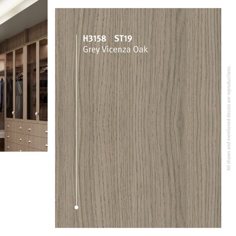 The warm taupe undertones of Grey Vicenza Oak allow it to pair well with a range of colors for modern looks. https://egger.page/6497nPBt9 Warm Taupe, Grey Oak, Grey Color, Gray Color, Range, Grey, Color