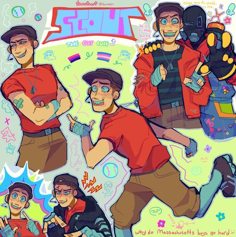 Scout X Scout Tf2, Scout Fanart Tf2, Scout X Pyro, Pyro X Scout, Scout And Pyro, Pyro And Scout, Tf2 Scout Fanart, Team Fortress 2 Fanart, Scout Fanart