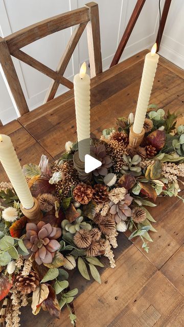 Anna King on Instagram: "A simple way to create a table centre piece which can be adapted for any season! I’m skipping straight to Autumn using all the warm tones & rustic textures it brings! 

What you will need:
🍂Pool noodle (Cut in half)
🍂Cable ties
🍂Candle sticks or wine glasses
🍂Wire
🍂Taper candles
🍂Moss
🍂Fresh or faux floristry

Happy Friday friends!
.
.
.
.
#autumntable #autumndecor #fallcenterpiece #fallarrangement #falldecorations #tablecenterpiece #tabledecorations #centrepieces #falltable #falltablescape #homehacks #homeideas #decorideashome #tablecenterpiece #centerpiecesideas #fallcenterpiece #diyhomedecorating #diyhomeprojects #diydecoration #diyhomedecorideas #homecreations #homedecorlove #tablearrangement #floralarrangements #poolnoodles #candledecor #candledecoratio Pool Noodle Floral Garland Diy, Pool Noodle Centerpiece Ideas Fall, Diy Fall Garland Using Pool Noodle, Pool Noodle Fall Centerpiece, Pool Noodle Crafts Decor, Pool Noodle Table Centrepiece, Pool Noodle Fall Decor, Autumn Table Arrangements, Candle Stick Decor Ideas