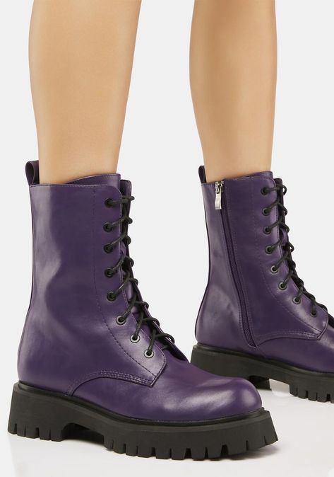 Dark Academia Shoes, Academia Shoes, Buffalo Shoes, Koi Footwear, Purple Boots, Leather Combat Boots, Oxford Platform, Boots Sneakers, Punk Outfits