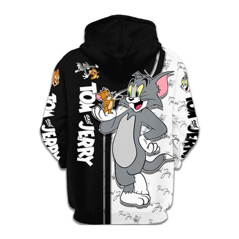 Tom and Jerry Hoodie – AeeTee Tom And Jerry Hoodie, Tom Und Jerry, Tom Y, Lilo Und Stitch, Tom Y Jerry, Wine Candles, Classic Cartoon Characters, Embroidery Hoodie, Unique Hoodies