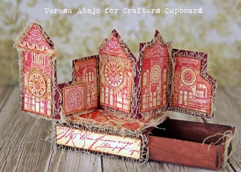 The Tamarisk: Altered Matchbox Lynne Perella, Altered Matchboxes, Lynne Perrella, Holiday Houses, Matchbox Crafts, Match Boxes, Paper Artsy, Altered Tins, Matchbox Art