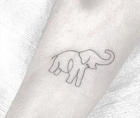 Minimalist Elephant Tattoo Simple, Thailand Tattoo Ideas Thai Art, Single Line Elephant Tattoo, Elephant Fine Line Tattoo, Elephant Line Tattoo, Dravidian Art, Thai Elephant Tattoo, Minimalist Elephant Tattoo, Fine Line Elephant Tattoo