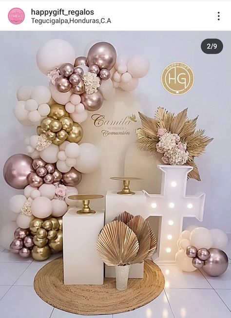 Bautizo Ideas, Classy Decorations, Recuerdos Primera Comunion Ideas, First Communion Decorations, Communion Decorations, Ideas Decoracion, Birthday Dinner Party, Hairdo Wedding