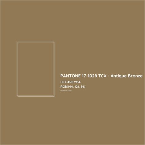 About PANTONE 17-1028 TCX - Antique Bronze Color - Color codes, similar colors and paints Bronze Pantone, Bronze Paint Color, Munsell Color System, Pantone Tcx, Analogous Color Scheme, Rgb Color Codes, Hexadecimal Color, Rgb Color Wheel, Monochromatic Color Palette